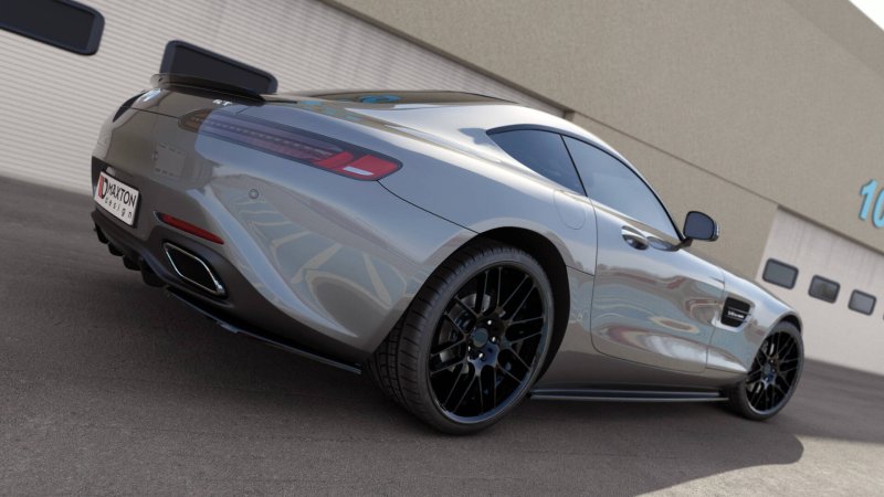 Maxton Diffusor Heck Ansatz Mercedes-AMG GT / GT S C190 Facelift schwarz Hochglanz ME-AMG-GT-1-RS1-G