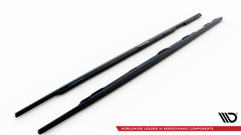 Maxton Seitenschweller Ansatz V.2 Audi A6 C7 schwarz Hochglanz AU-A6-C7-SD2-G