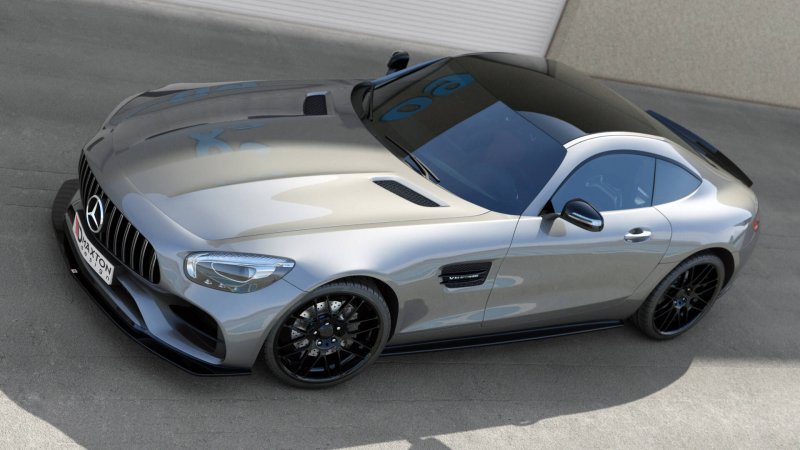 Maxton Front Ansatz Mercedes-AMG GT S C190 Facelift schwarz Hochglanz ME-AMG-GTS-1-FD1-G