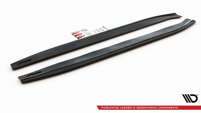 Maxton Seitenschweller Ansatz für Mercedes-Benz GLC Coupe AMG-Line C253 Facelift schwarz Hochglanz ME-GLC-C253F-AMGLINE-SD1-G