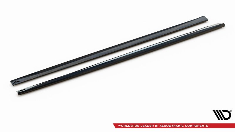 Maxton Seitenschweller Ansatz V.3 BMW 4er Coupe / Gran Coupe / Cabrio M-Paket F32 / F36 / F33 schwarz Hochglanz BM-4-F32-MPACK-SD3-G