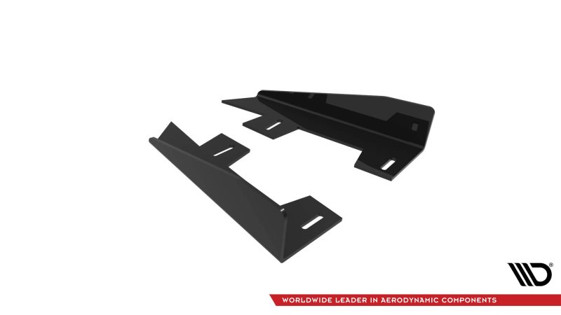 Maxton Hintere Seiten Flaps Ford Mustang GT Mk7 schwarz Hochglanz FOMU7GTCNC-RSF1-G