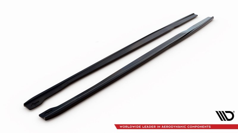 Maxton Seitenschweller Ansatz V.2 Audi RS7 C7 schwarz Hochglanz AU-RS7-1F-SD2-G