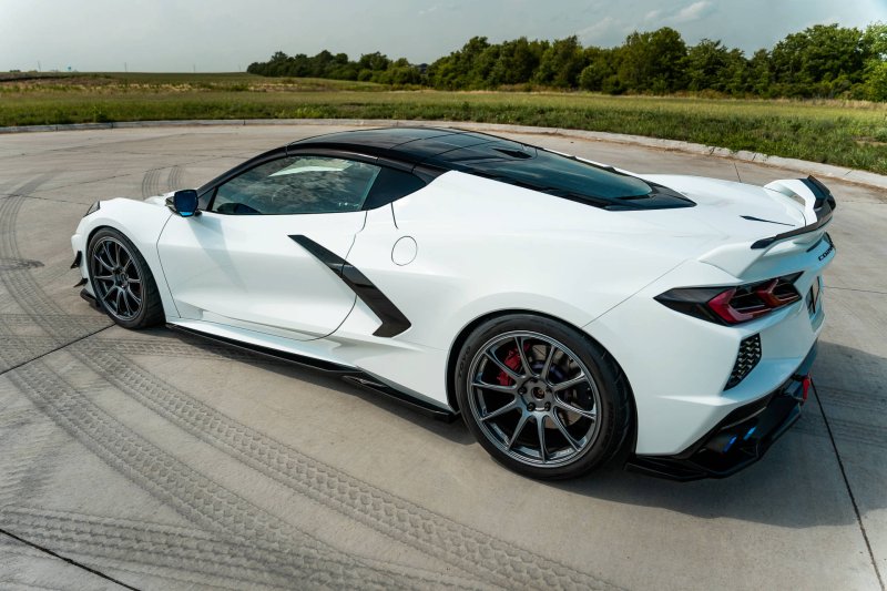 Maxton Seitenschweller Ansatz für Chevrolet Corvette C8 schwarz Hochglanz CH-CO-C8-SD2-G