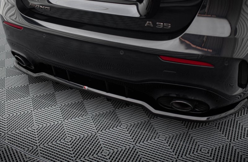 Maxton Mittlerer Cup Diffusor Heck Ansatz Mercedes-AMG A35 Hatchback W177 schwarz Hochglanz ME-A-177F-35-RD1G+RD2-G