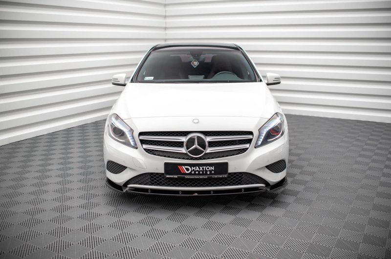Maxton Front Ansatz V.1 für Mercedes-Benz A W176 schwarz Hochglanz ME-A-176-FD1-G