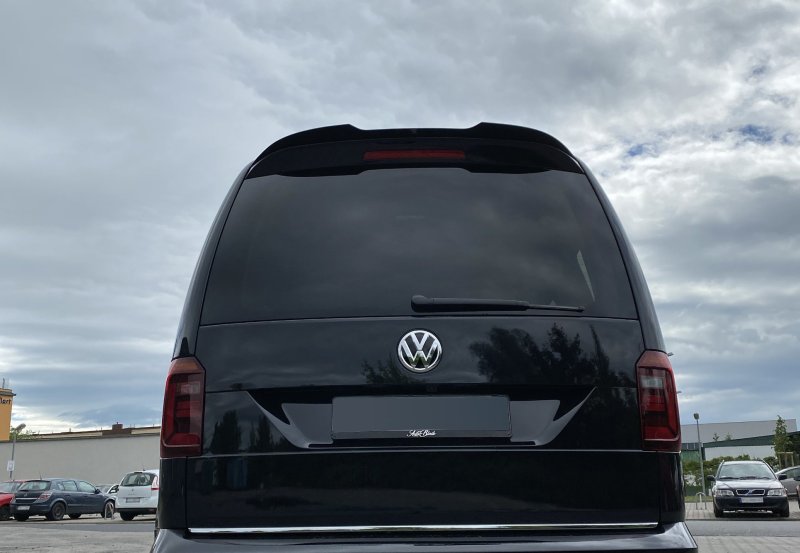 Maxton Spoiler CAP für Volkswagen Caddy Mk. 4 schwarz Hochglanz VW-CA-4-CAP1-G