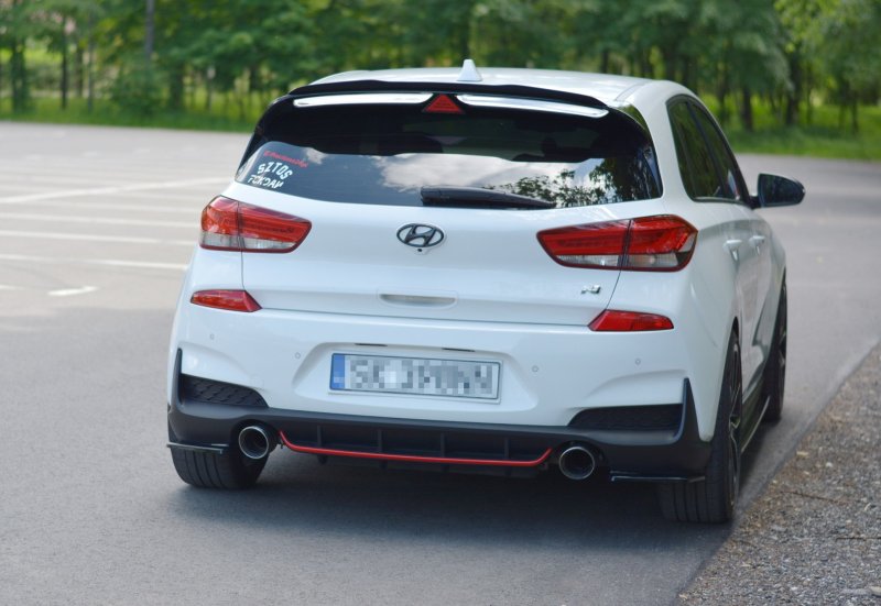 Maxton Heck Ansatz Flaps Diffusor für HYUNDAI I30 Mk3 N  schwarz Hochglanz HY-I30-3-N-RSD1-G