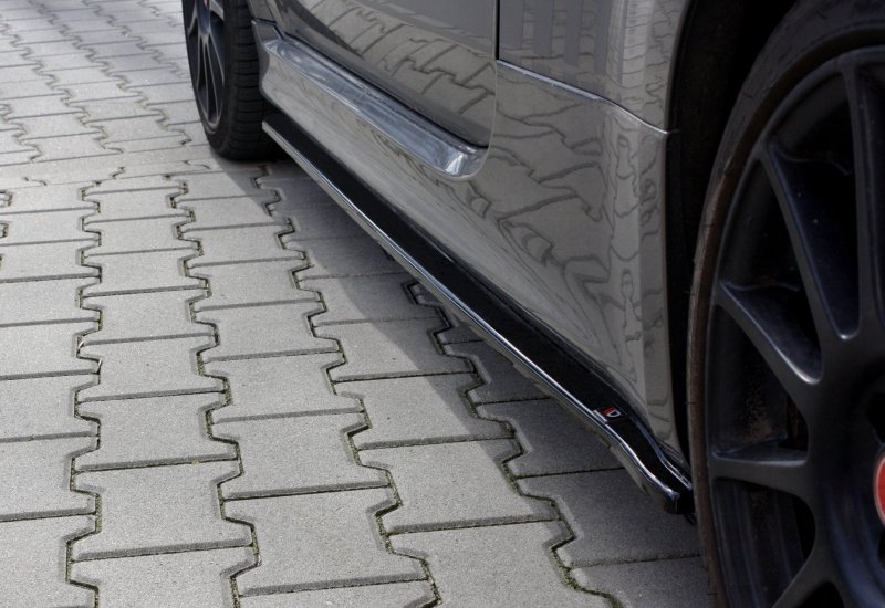Maxton Seitenschweller Ansatz für FIAT 500 ABARTH MK1 FACELIFT schwarz Hochglanz FI-500-1F-AB-SD1-G