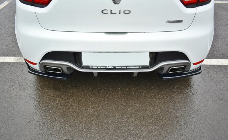Maxton Heck Ansatz Flaps Diffusor für RENAULT CLIO MK4 RS  schwarz Hochglanz RE-CL-4-RS-RSD1-G