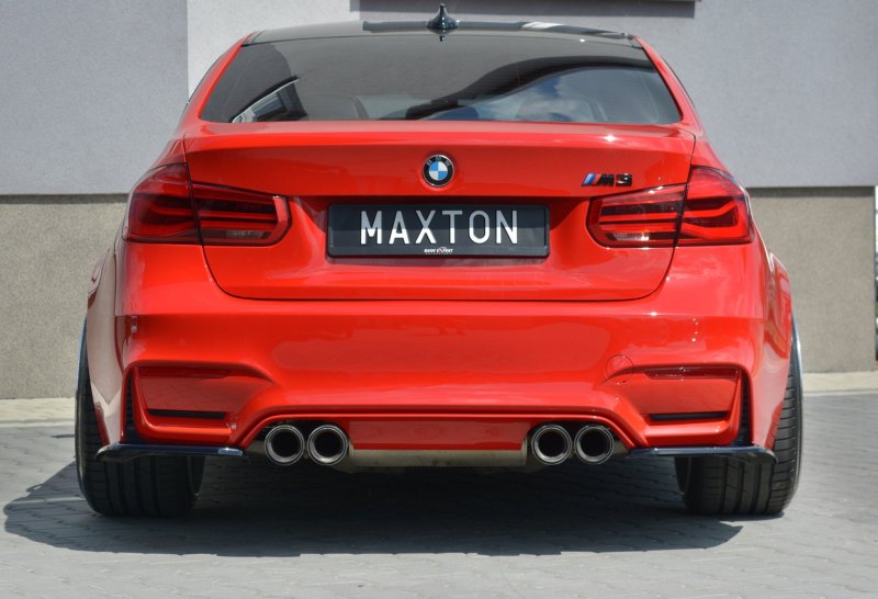 Maxton Heck Ansatz Flaps Diffusor V.1 für BMW M3 F80 schwarz Hochglanz BM-3-80-M-RSD1-G