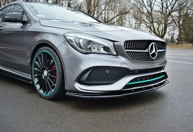 Maxton Front Ansatz V.1 für Mercedes CLA C117 AMG-LINE FACELIFT schwarz Hochglanz ME-CLA-117F-AMGLINE-FD1-G