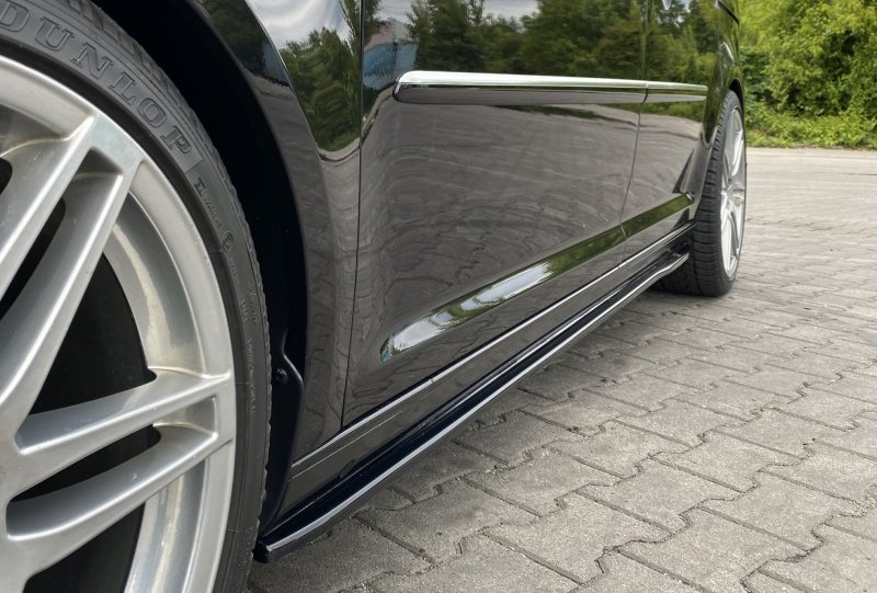 Maxton Seitenschweller Ansatz für Volkswagen Caddy Mk. 4 schwarz Hochglanz VW-CA-4-SD1-G