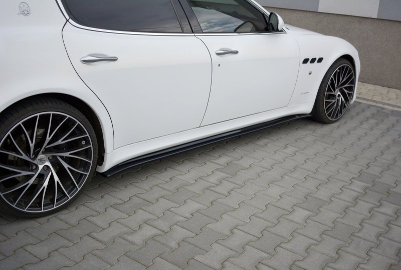 Maxton Seitenschweller Ansatz für MASERATI QUATTROPORTE MK5 FACELIFT schwarz Hochglanz MS-QP-5-SD1-G