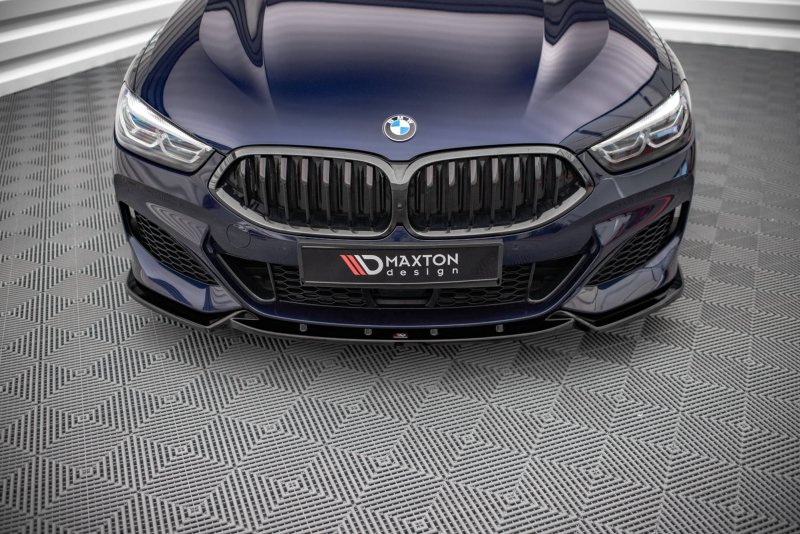 Maxton Front Ansatz V.3 für BMW 8 Coupe G15 / 8 Gran Coupe M Paket G16 schwarz Hochglanz BM-M850-G15-FD3-G