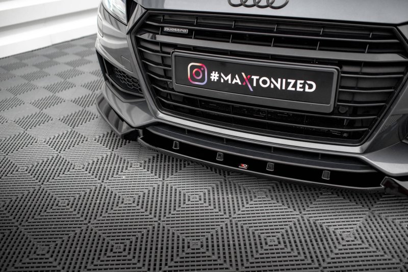 Maxton Front Ansatz V.2 Audi TT S / S-Line 8S schwarz Hochglanz AU-TT-3-SLINE-FD2-G