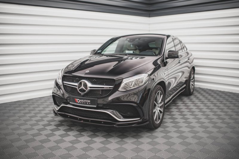 Maxton Front Ansatz V.2 für Mercedes-Benz GLE Coupe 63 AMG C292 schwarz Hochglanz ME-GLE-C292-AMG-FD2-G