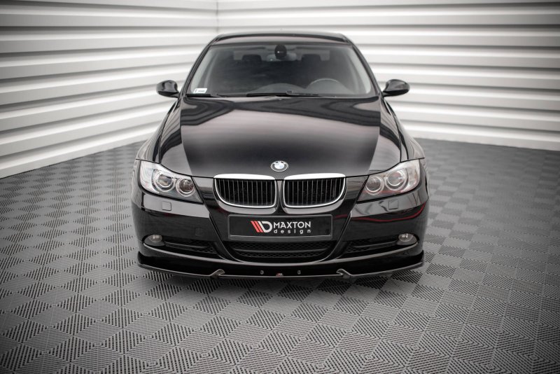 Maxton Front Ansatz V.1 für BMW 3er E90 schwarz Hochglanz BM-3-90-FD1-G