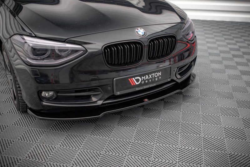 Maxton Front Ansatz V.1 für BMW 1er F20 schwarz Hochglanz BM-1-F20-FD1-G