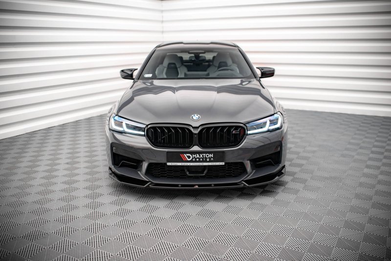 Maxton Front Ansatz V.1 für BMW M5 F90 Facelift schwarz Hochglanz BM-5-90F-M-FD1-G