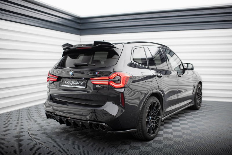 Maxton Heck Ansatz Flaps Diffusor V.2 BMW X3 M F97 / F97 Facelift schwarz Hochglanz BM-X3M-F97F-RSD2-G