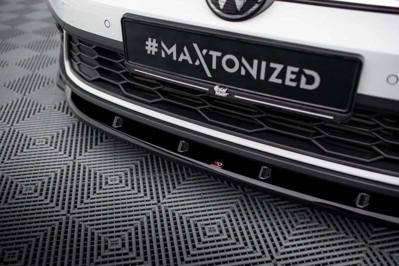 Maxton Front Ansatz V.1 VW Polo AW GTI Facelift schwarz Hochglanz VW-PO-6F-GTI-FD1-G