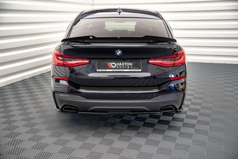 Maxton Heck Ansatz Flaps Diffusor für BMW 6er GT G32 M-Paket schwarz Hochglanz BM-6-32-GT-MPACK-RSD1-G