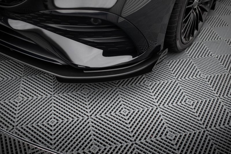 Maxton Front Flaps Mercedes-AMG A35 W177 Facelift schwarz Hochglanz MEA177F35CNC-FSF1-G