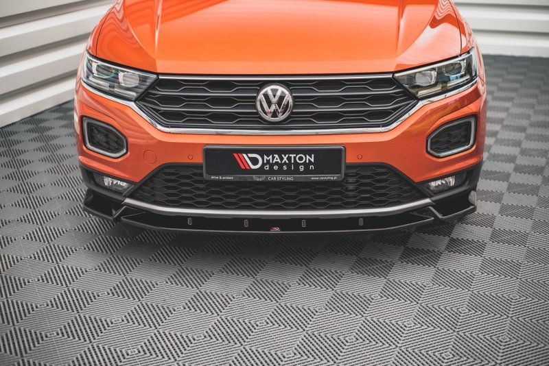 Maxton Front Ansatz V.2 für Volkswagen T-Roc Mk1 schwarz Hochglanz VW-T-ROC-1-FD2-G