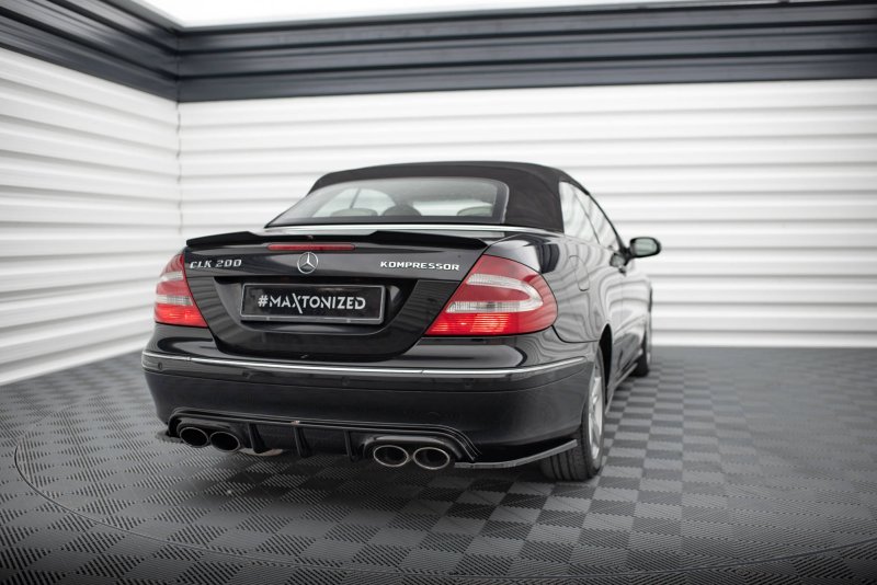 Maxton Heck Ansatz Flaps Diffusor V.2 für Mercedes-Benz CLK W209 schwarz Hochglanz ME-CLK-209-RSD2-G