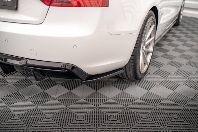Maxton Heck Ansatz Flaps Diffusor für Audi A5 Coupe 8T Facelift schwarz Hochglanz AU-A5-1F-RSD3-G
