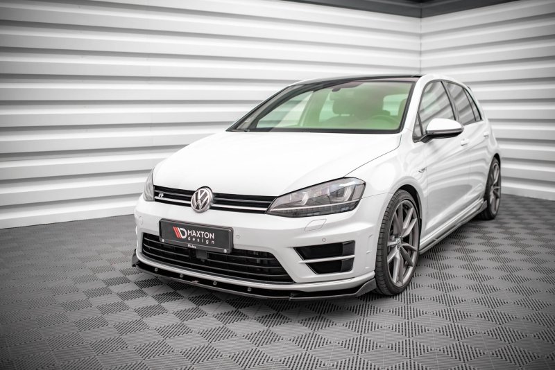 Maxton Front Ansatz V.4 für Volkswagen Golf R Mk7 schwarz Hochglanz VW-GO-7-R-FD4-G