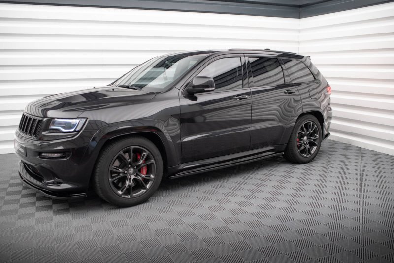 Maxton Seitenschweller Ansatz Jeep Grand Cherokee SRT WK2 Facelift schwarz Hochglanz JE-GC-4F-SRT8-SD1-G