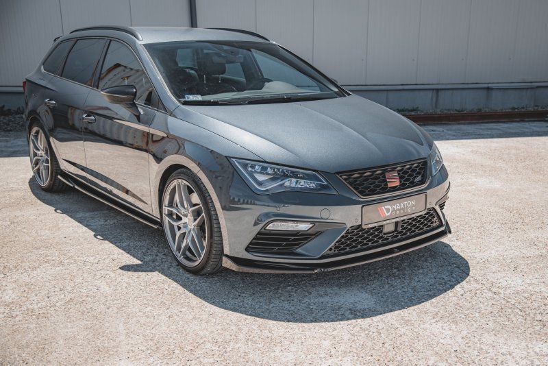 Maxton Front Ansatz V.5 für Seat Leon Cupra / FR Mk3 FL schwarz Hochglanz SE-LE-3F-CU-FD5-G