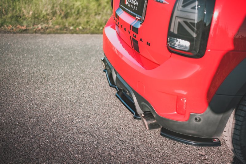 Maxton Heck Ansatz Flaps Diffusor für Mini Countryman Mk2 F60 JCW schwarz Hochglanz MC-CO-2-JCW-RSD1-G
