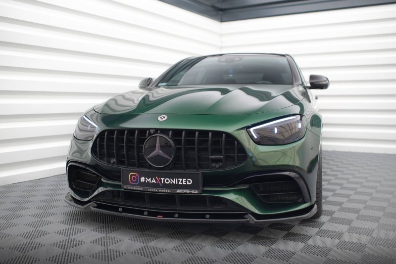 Maxton Front Ansatz V.2 Mercedes-AMG E63 W213 Facelift schwarz Hochglanz ME-E-213F-63-FD2-G