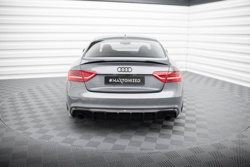 Maxton Diffusor Heck Ansatz Audi A5 S-Line Coupe / Sportback 8T Facelift (Version mit Einzelauspuff auf beiden Seiten) AU-S5-1F-RS1GO_O