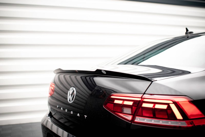 Maxton Spoiler CAP für Volkswagen Passat Limousine B8 Facelift schwarz Hochglanz VW-PA-B8F-CAP1-G