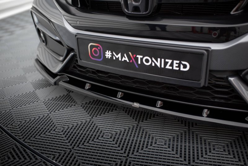 Maxton Front Ansatz für Honda Civic Sport Mk 10 schwarz Hochglanz HO-CI-10-SPORT-FD1-G
