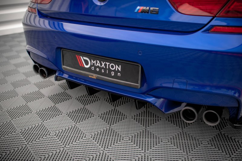 Maxton Diffusor Heck Ansatz BMW M6 Gran Coupe / Coupe / Cabriolet F06 / F13 / F12 schwarz Hochglanz BM-6-12-M-RS1-G