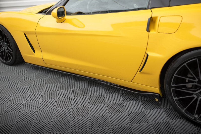 Maxton Seitenschweller Ansatz Chevrolet Corvette C6 schwarz Hochglanz CH-CO-C6-SD1-G