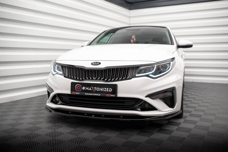 Maxton Front Ansatz V.2 für Kia Optima Mk4 Facelift schwarz Hochglanz KI-OP-2F-FD2-G