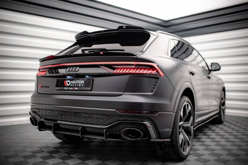 Maxton Niedriger Spoiler CAP für Audi RSQ8 Mk1 schwarz Hochglanz AU-RSQ8-1-CAP2-G