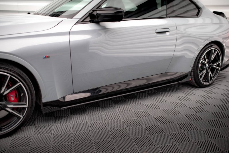 Maxton Street Pro Seitenschweller Ansatz für + Flaps BMW 2 Coupe M-Paket / M240i G42 schwarz Hochglanz BM242MPACKCNC-SD1BRB+SF1-G