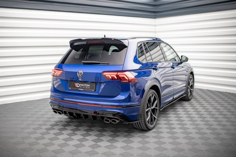 Maxton Heck Ansatz Flaps Diffusor für Volkswagen Tiguan R Mk2 Facelift schwarz matt VW-TI-2F-R-RSD1-T