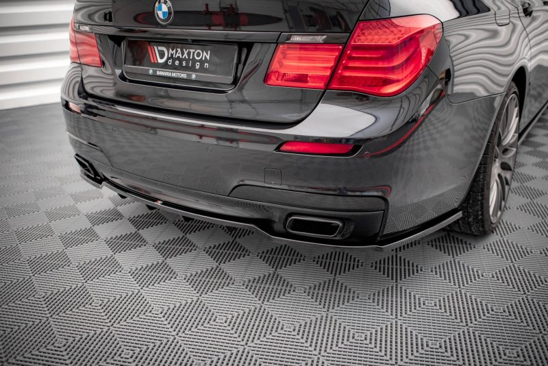 Maxton Mittlerer Diffusor Heck Ansatz DTM Look für BMW 7 M-Paket F01 schwarz Hochglanz BM-7-01-MPACK-RD1G+RD2-G