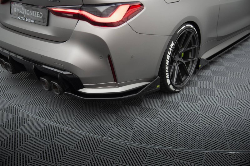 Maxton Heck Ansatz Flaps Diffusor V.3 CSL Look BMW M4 G82 schwarz Hochglanz BM-4-G82-M-RSD3-G