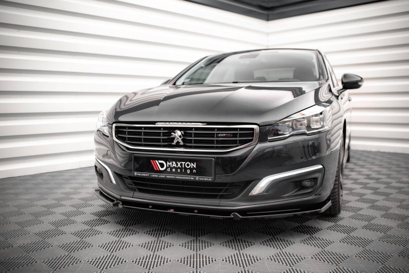 Maxton Front Ansatz V.1 für Peugeot 508 GT Mk1 Facelift schwarz Hochglanz PE-508-1F-GT-FD1-G