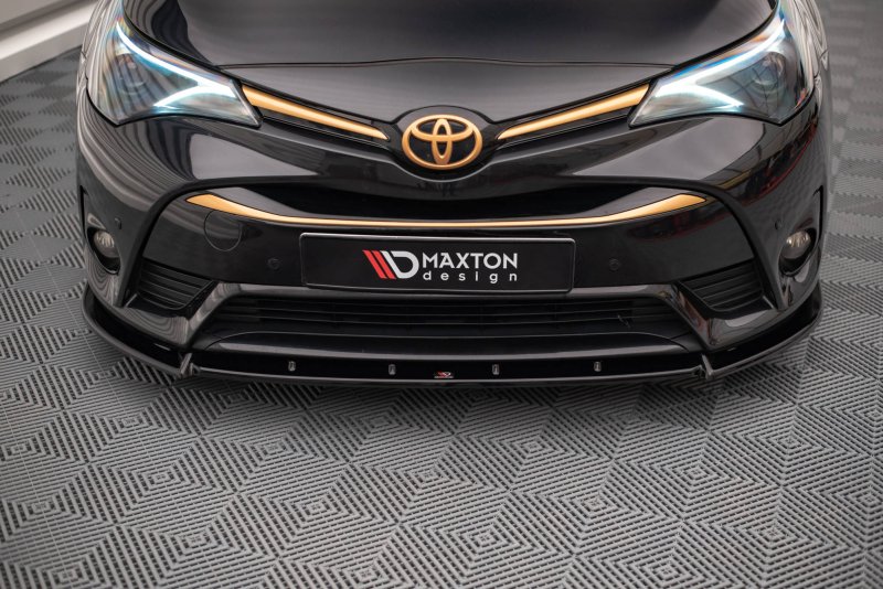 Maxton Front Ansatz V.1 für Toyota Avensis Mk3 Facelift schwarz Hochglanz TO-AV-3F2-FD1-G