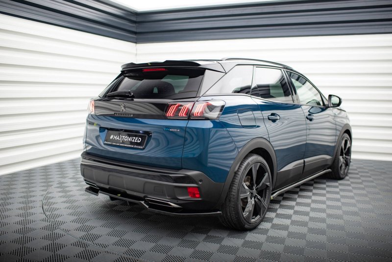 Maxton Spoiler CAP Abrisskante Peugeot 3008 GT-Line Mk2 Facelift schwarz Hochglanz PE-3008-2F-GTLINE-CAP1-G